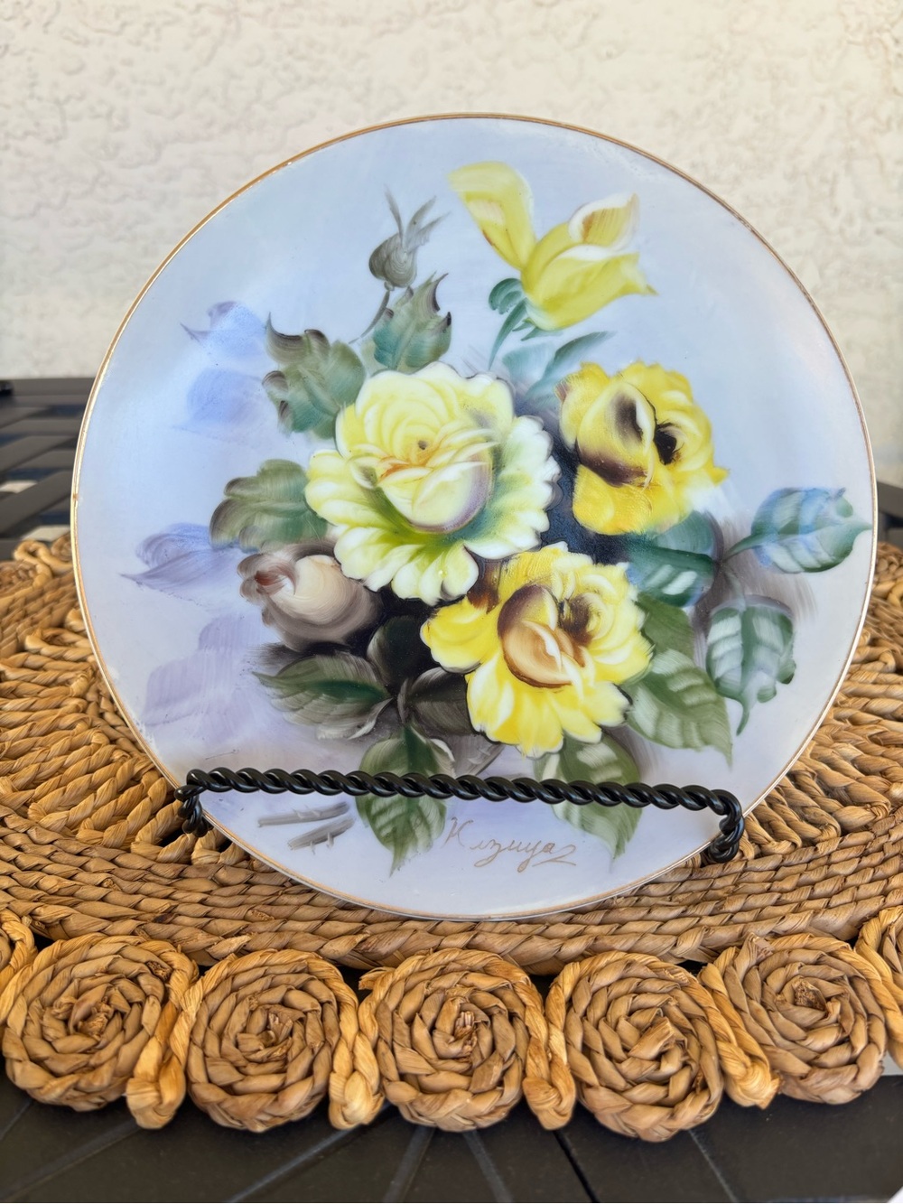 Vintage Ucagco porcelain hand painted plate